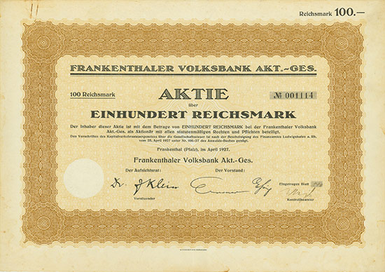 Frankenthaler Volksbank AG
