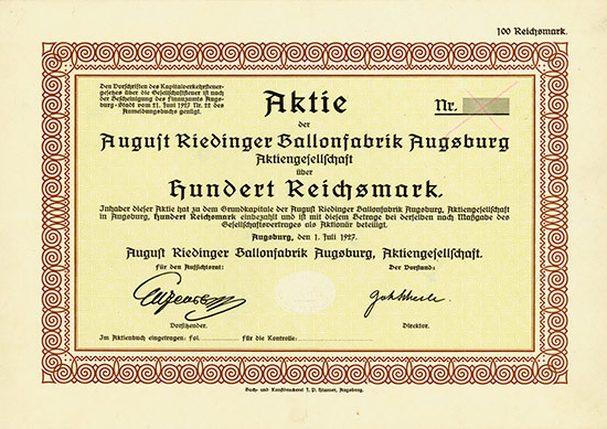 August Riedinger Ballonfabrik Augsburg AG