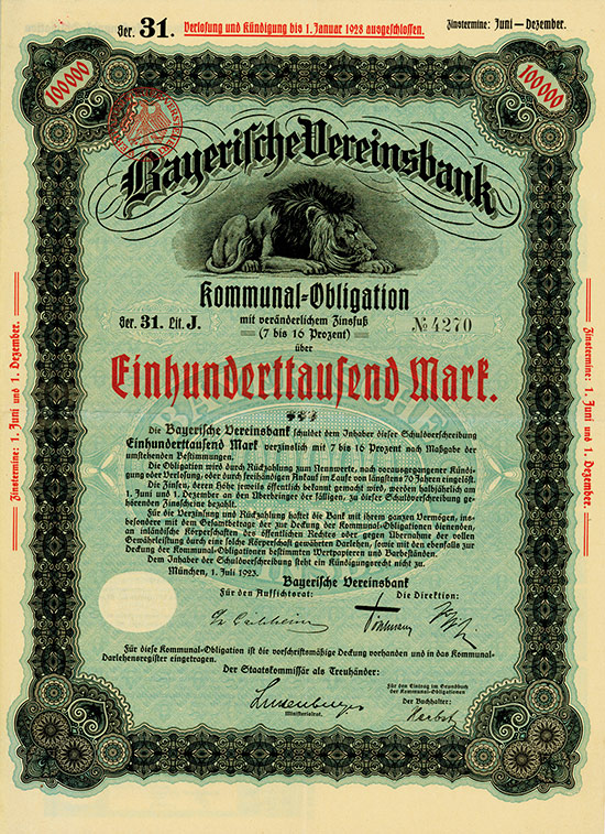 Bayerische Vereinsbank [Multiauktion 4]