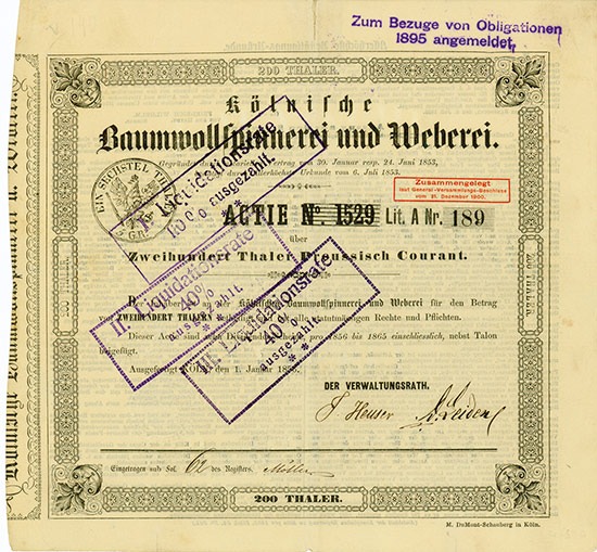 Kölnische Baumwollspinnerei und Weberei