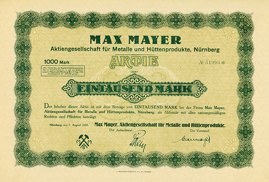 Max Mayer Aktiengesellschaft für Metalle und Hüttenprodukte