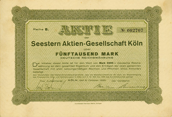 Seestern Aktien-Gesellschaft Köln