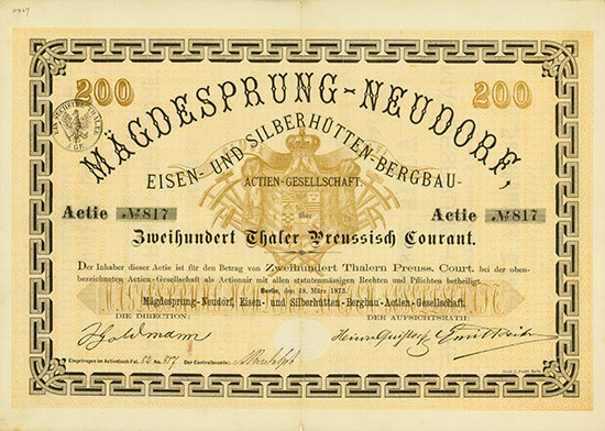 Mägdesprung-Neudorf, Eisen- und Silberhütten-Bergbau-AG
