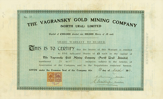 Vagransky Gold Mining Co. (North Ural) Limited
