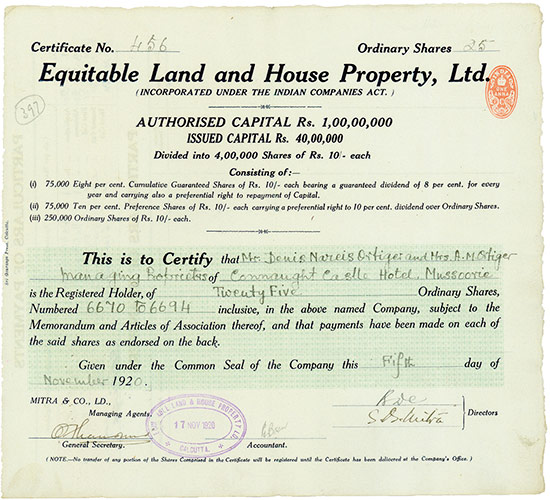 Equitable Land and House Property, Ltd.