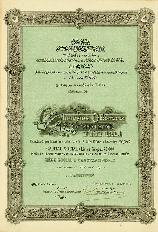 Société Anonyme Ottomane d’Exploitation des Terrains d’Indjirli