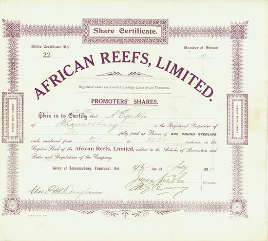 African Reefs, Limited