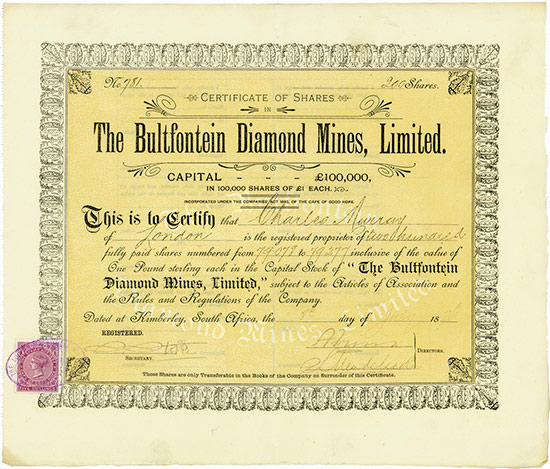 Bultfontein Diamond Mines, Limited