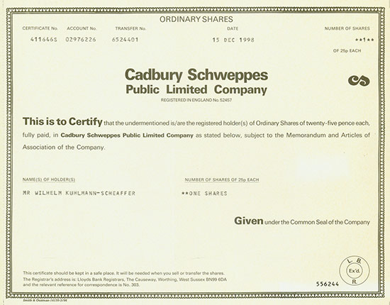 Cadbury Schweppes Public Limited Company