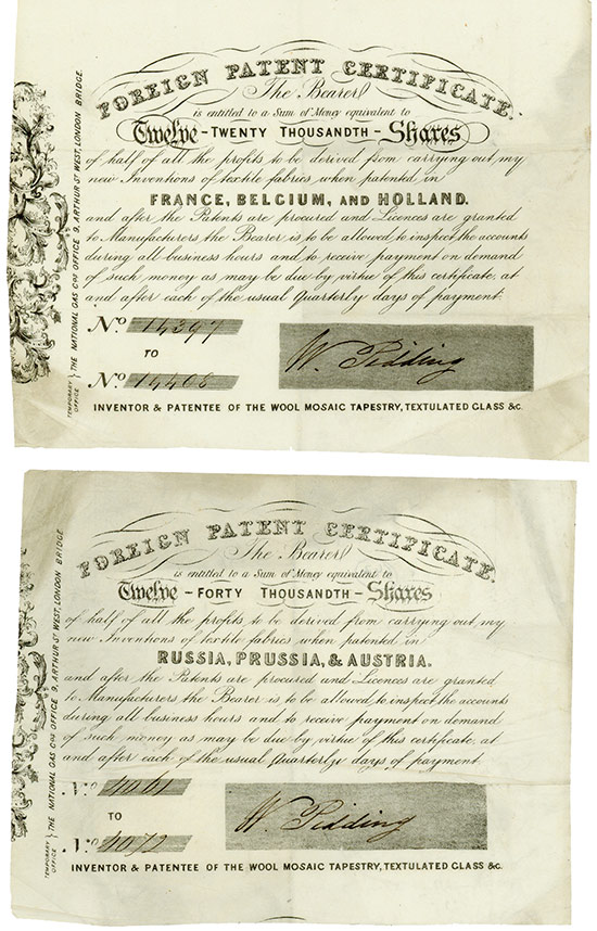 Foreign Patent Certificate [2 Stück]