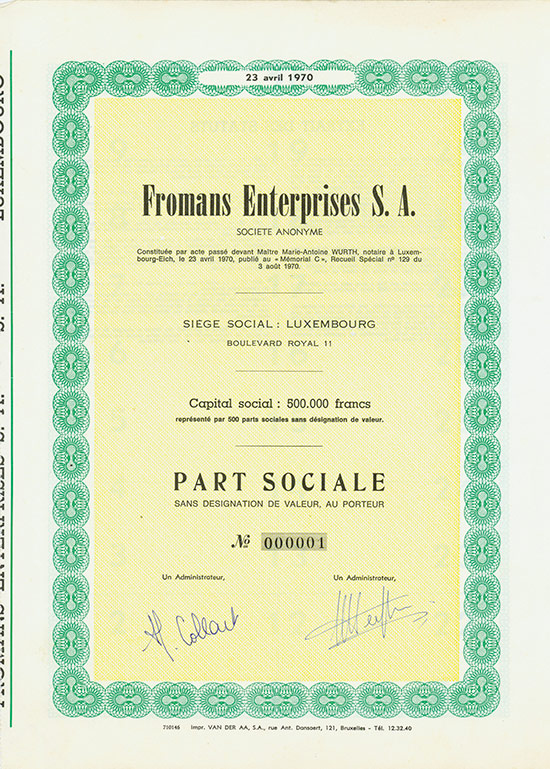 Fromans Enterprises S. A. Societe Anonyme