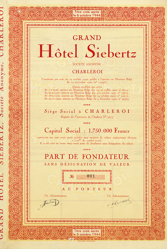 Grand Hôtel Siebertz Societe Anonyme