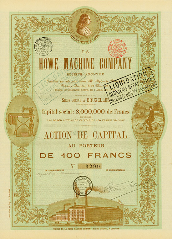 La Howe Machine Company Société Anonyme [2 Stück]