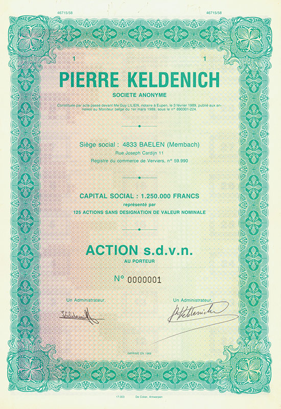 Pierre Keldenich Société Anonyme
