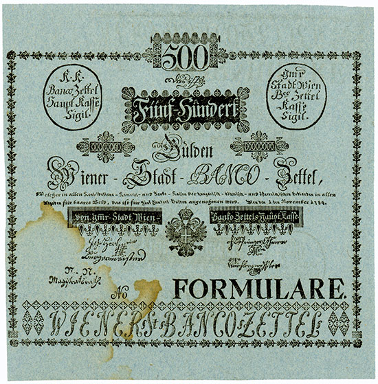 Franz der Erste, Wiener Stadt-Banko-Zettel