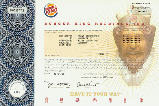 Burger King Holdings, Inc.