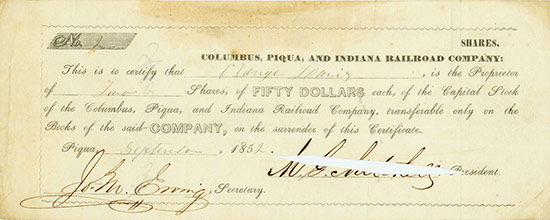 Columbus, Piqua and Indiana Railroad Company