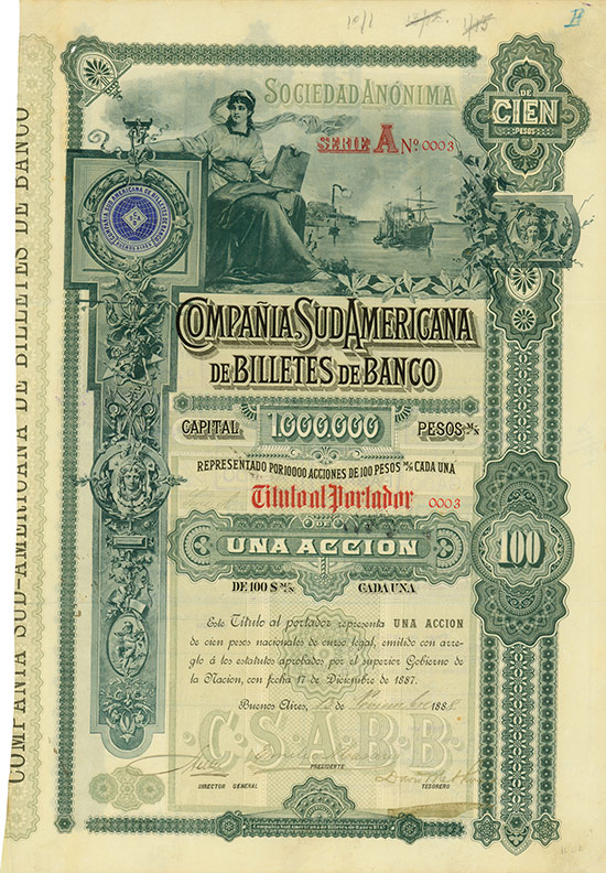 Compañia Sud Americana de Billetes de Banco Sociedad Anónima