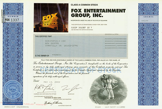 Fox Entertainment Group Inc.