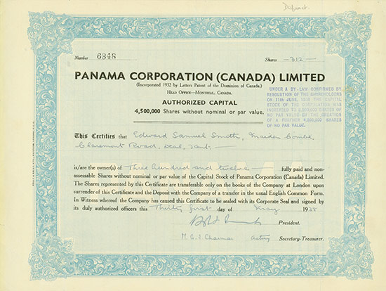 Panama Corporation (Canada) Ltd.
