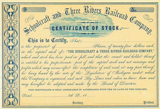 Schoolcraft and Three Rivers Railroad Company