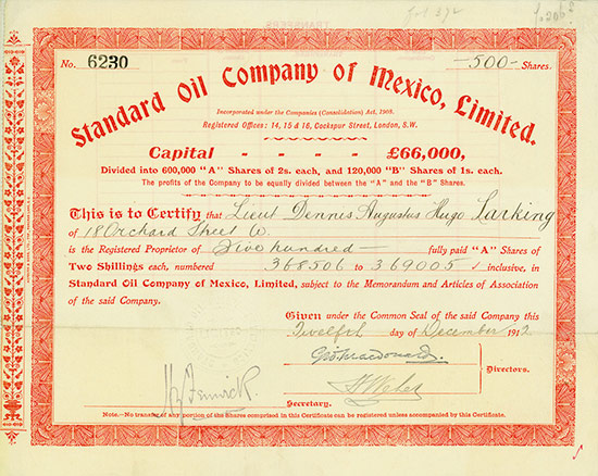 Standard Oil Company of Mexico, Limited