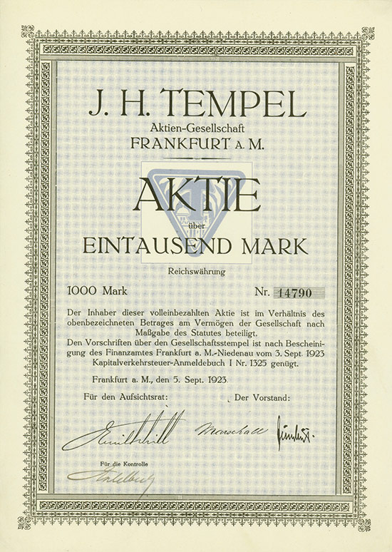 J. H. Tempel AG