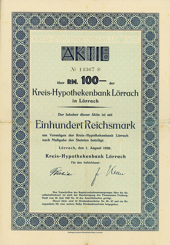 Kreis-Hypothekenbank Lörrach