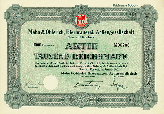 Mahn & Ohlerich, Bierbrauerei AG [2 Stück]