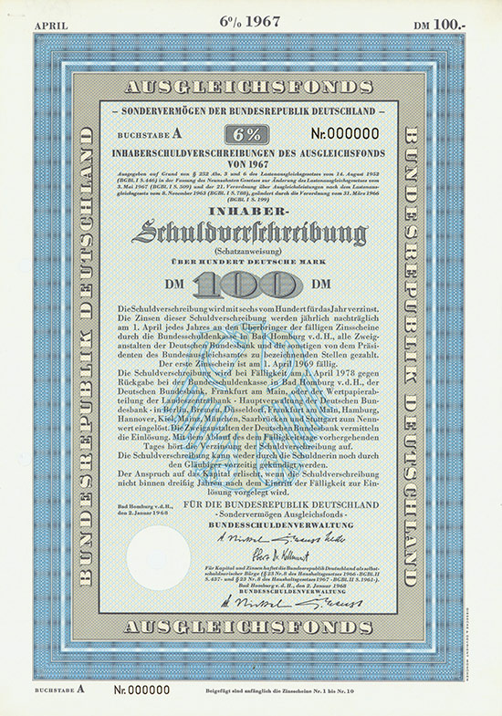 Bundesrepublik Deutschland - Ausgleichsfonds