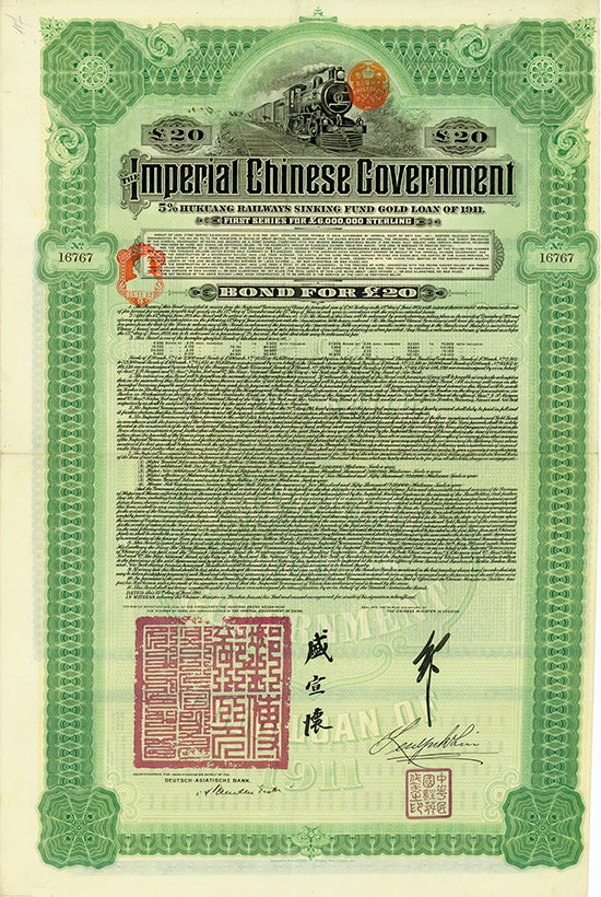Imperial Chinese Government (Hukuang Railways, Kuhlmann 230/231/232/233/234/235/237) [7 Stück]