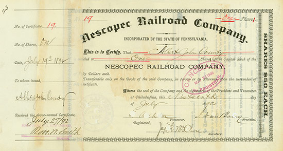 Nescopec Railroad Company