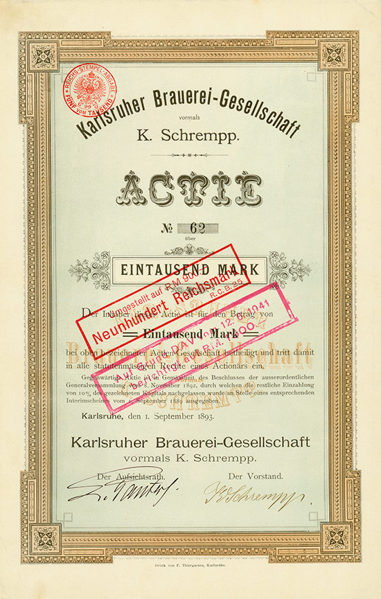 Karlsruher Brauerei-Gesellschaft vormals K. Schrempp