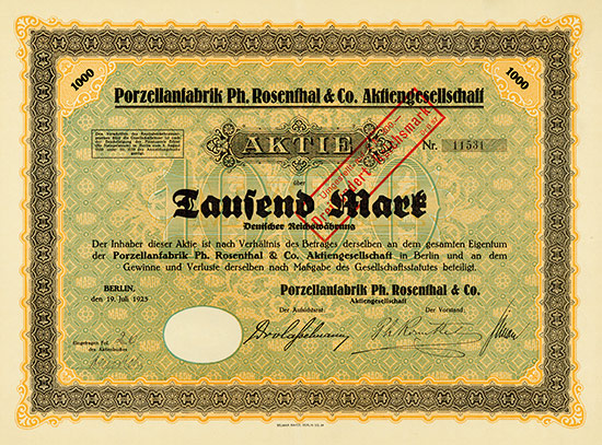 Porzellanfabrik Ph. Rosenthal & Co. AG