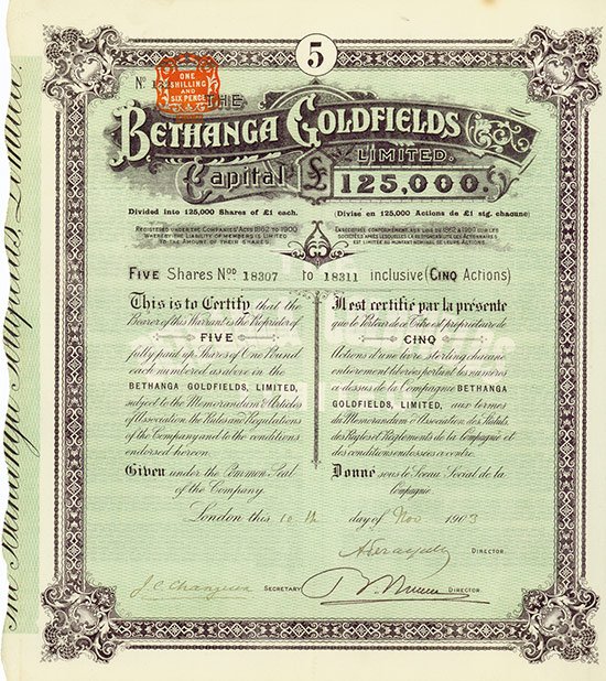 Bethanga Goldfields Limited
