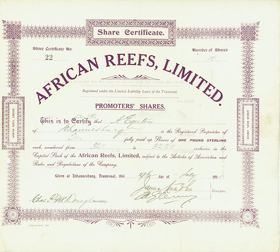 African Reefs, Limited