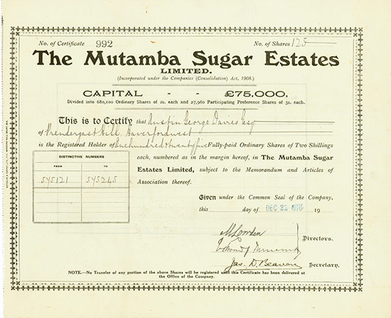 Mutamba Sugar Estates Limited