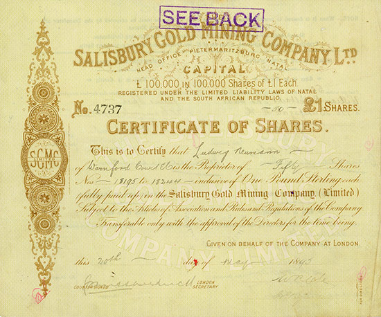 Salisbury Gold Mining Company Ltd.