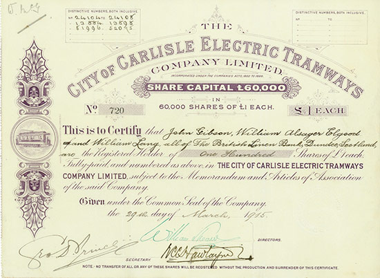 City of Carlisle Electric Tramways Company Limited