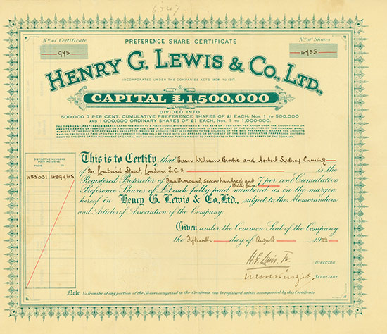 Henry G. Lewis & Co., Ltd.