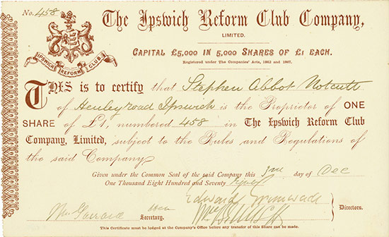 Ipswich Reform Club Company Ltd.