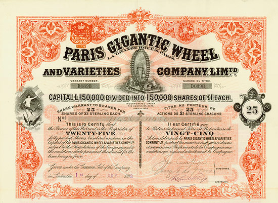 Paris Gigantic Wheel and Varieties Company / La Grande Roue de Paris