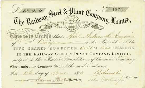 Railway Steel & Plant Company, Limited