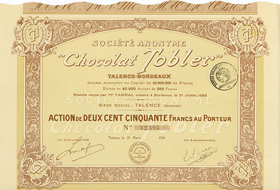 Société Anonyme Chocolat Tobler