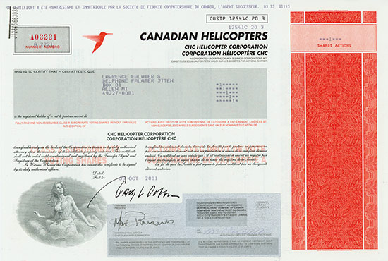 Canadian Helicopters / CHC Helicopter Corporation / Corporation Hélicotère CHC