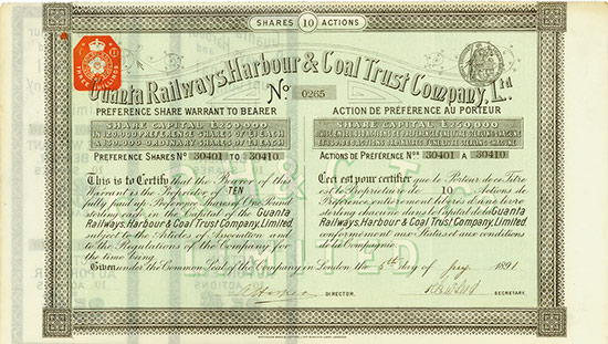 Guanta Railways, Harbour & Coal Trust Company, Limited