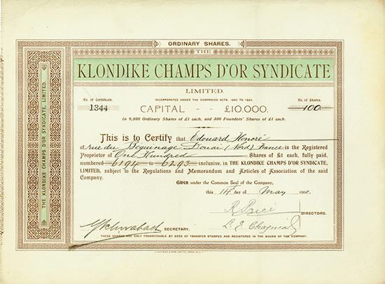 Klondike Champs d'or Syndicate Limited