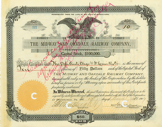 Midway and Oakdale Railway Company