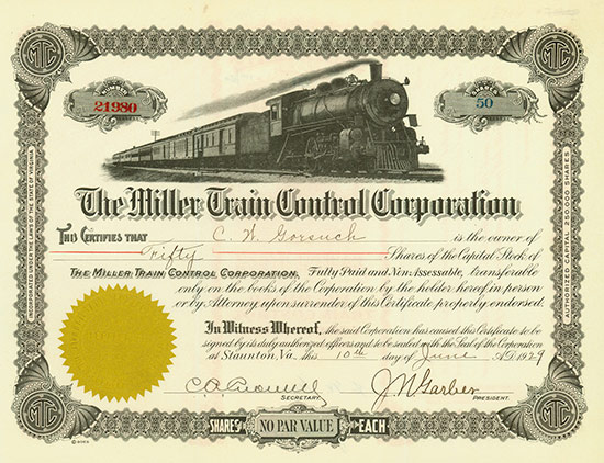 Miller Train Control Corporation