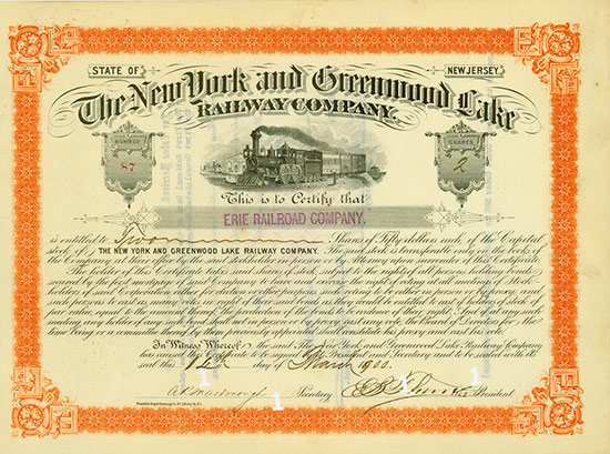 New York and Greenwood Lake Railway Company